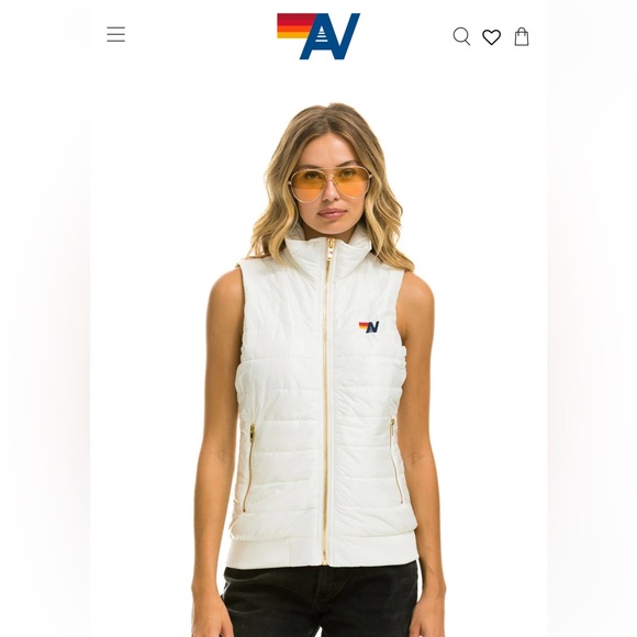 Aviator Nation NWT Sunburst Vest - Glossy White - Picture 1 of 6